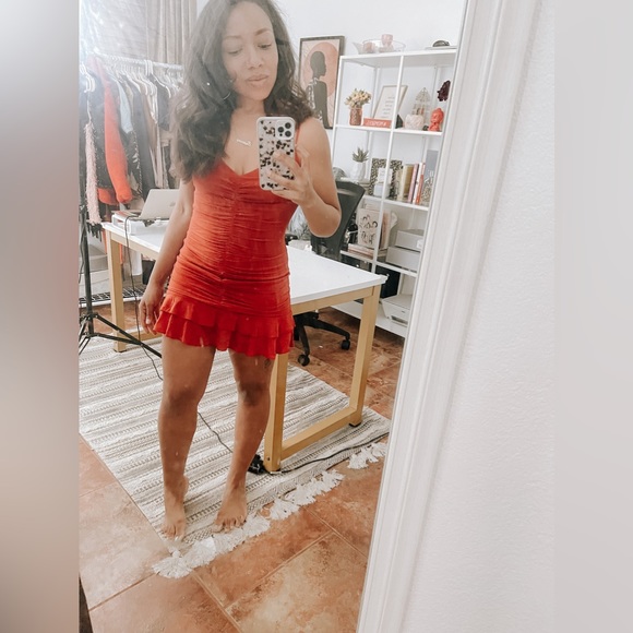 Y2K *BCBGMAXAZRIA flirty red dress! - Picture 9 of 11